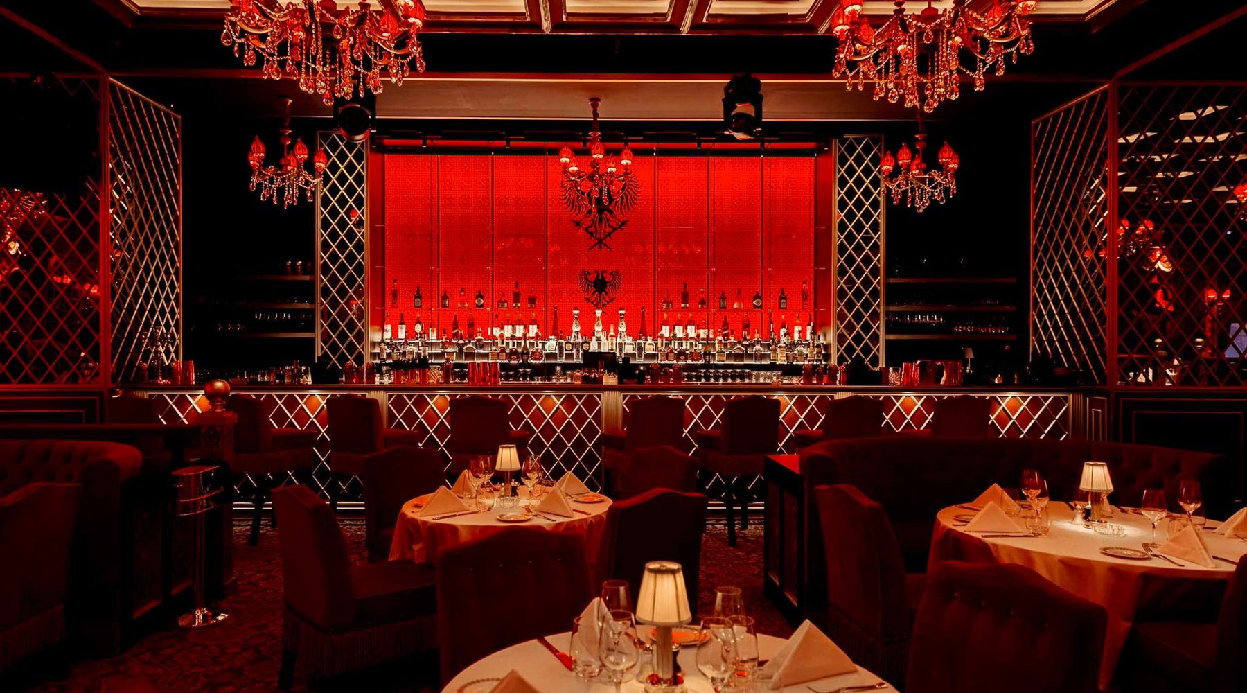 The cabaret stage at Raspoutine Dubai
